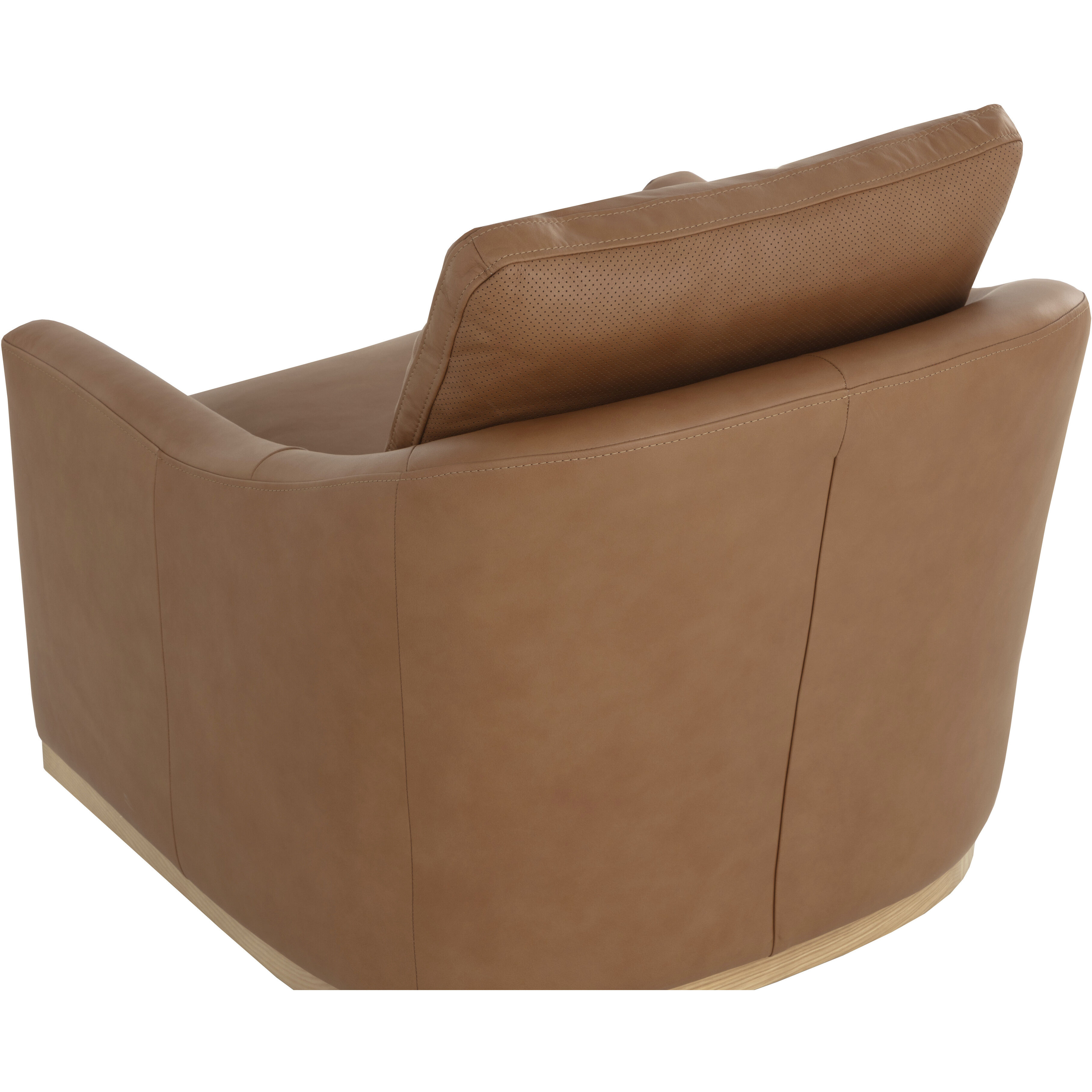 Corbin Aline Butternut Leather Swivel Lounge Chair